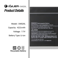 K KYUER SW02XL Baterie pro notebooky HP X2 210 G2 Pavilion X2 10-p 10-p0xx 10-p000 10-p002ns 10-p003ng 10-p003nf 10-p004nf 10-p0